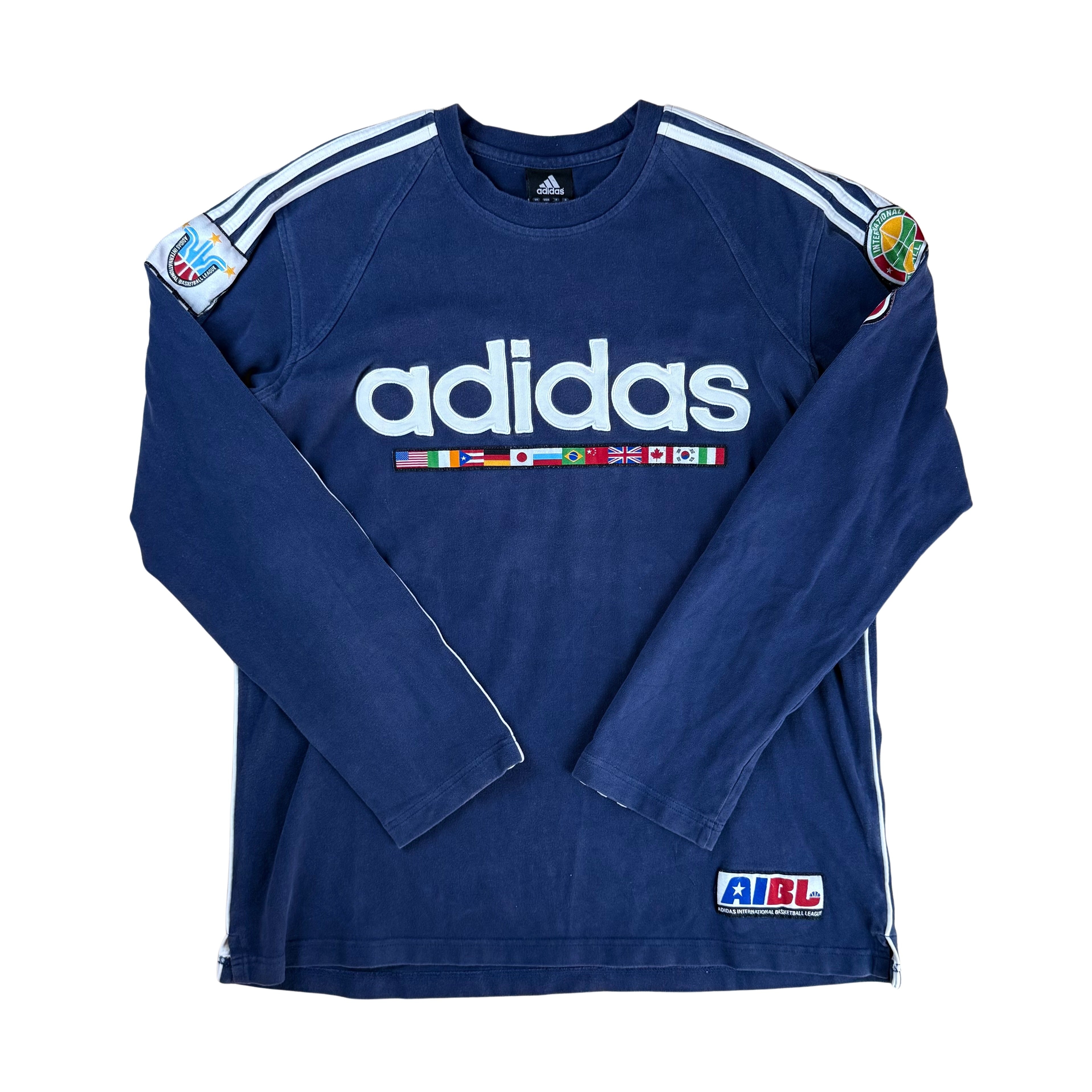 Vintage Adidas Sweatshirt AIBL Basketball - M