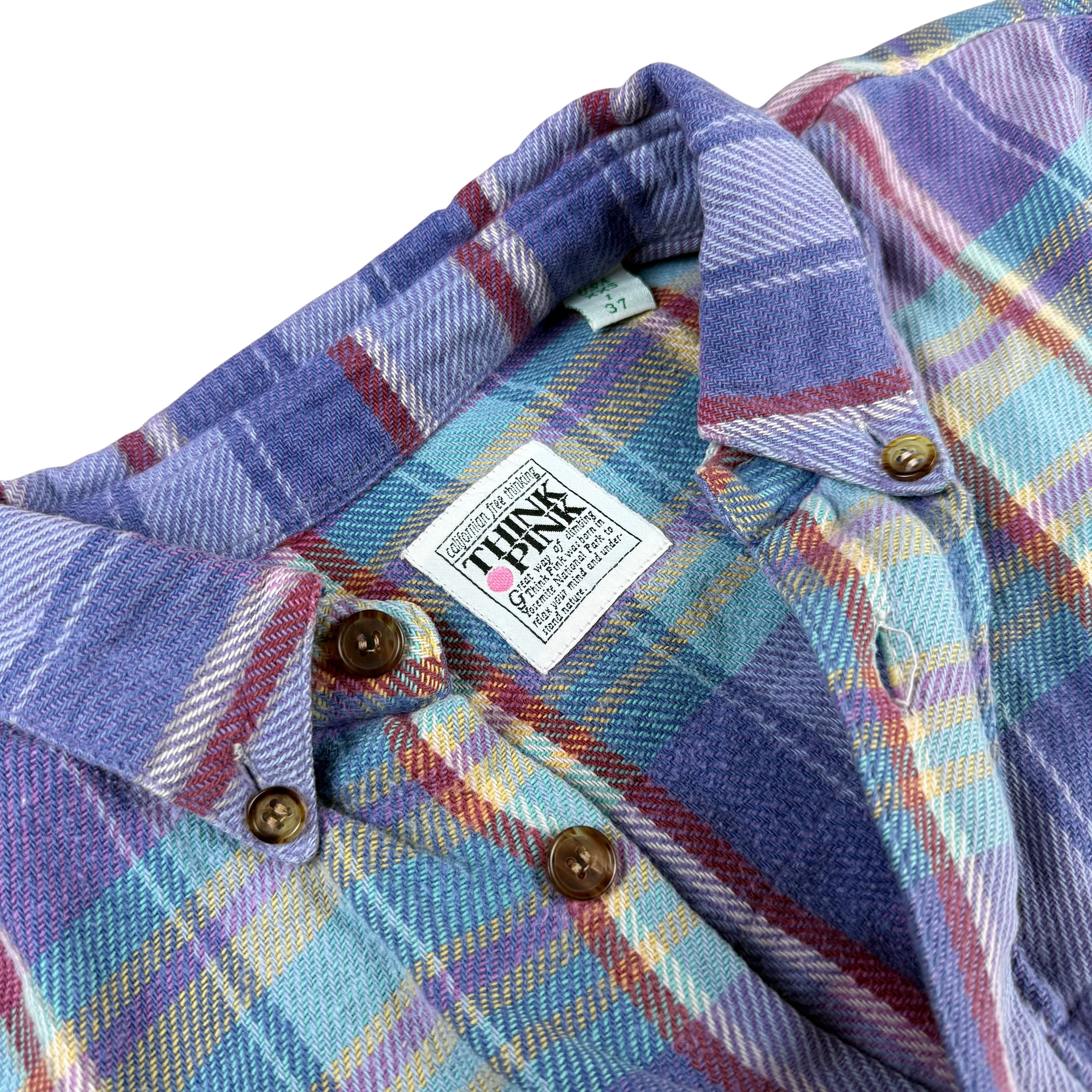 Vintage Think Pink Flannel 80s - M
