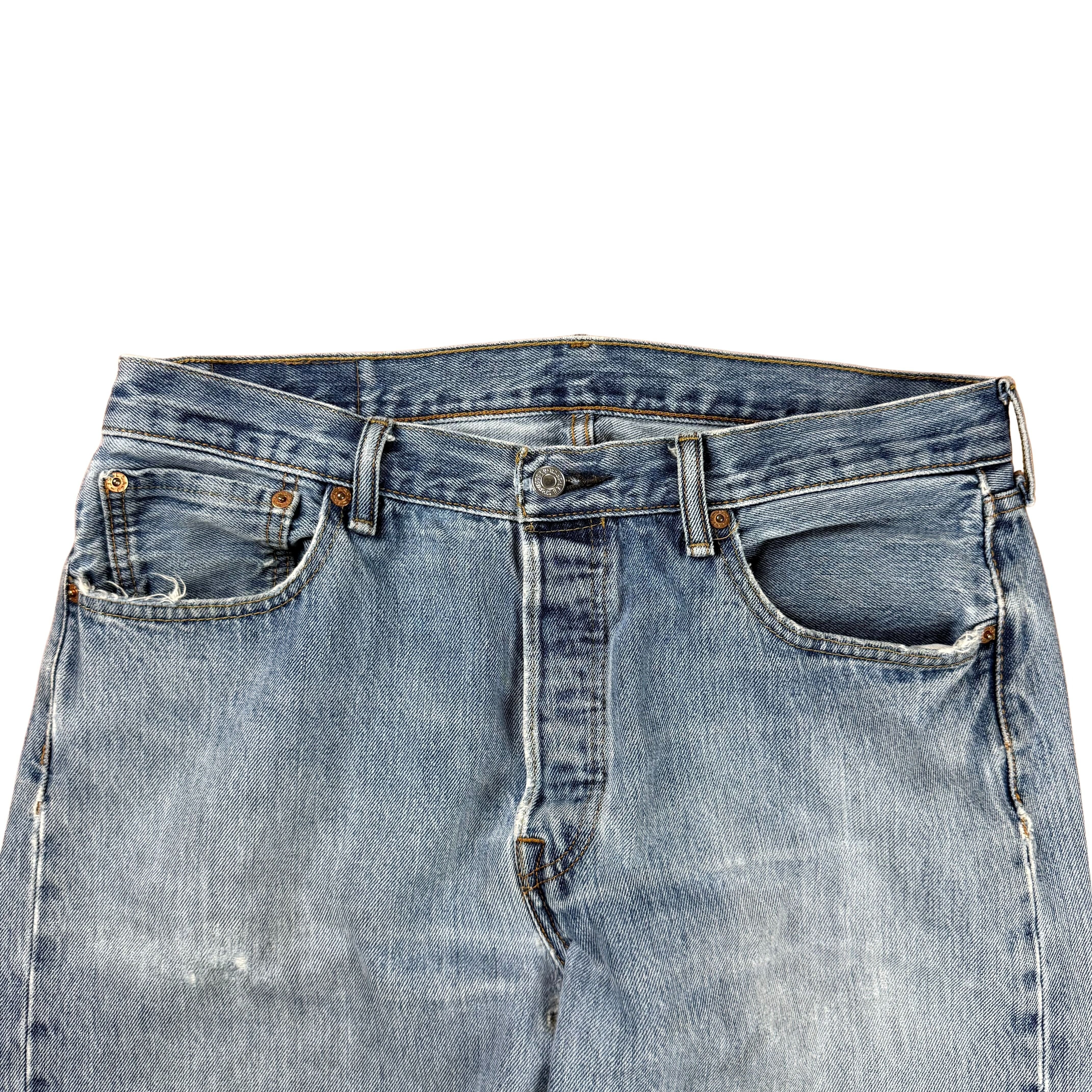 Vintage Levi's 501 Washed Jeans - L