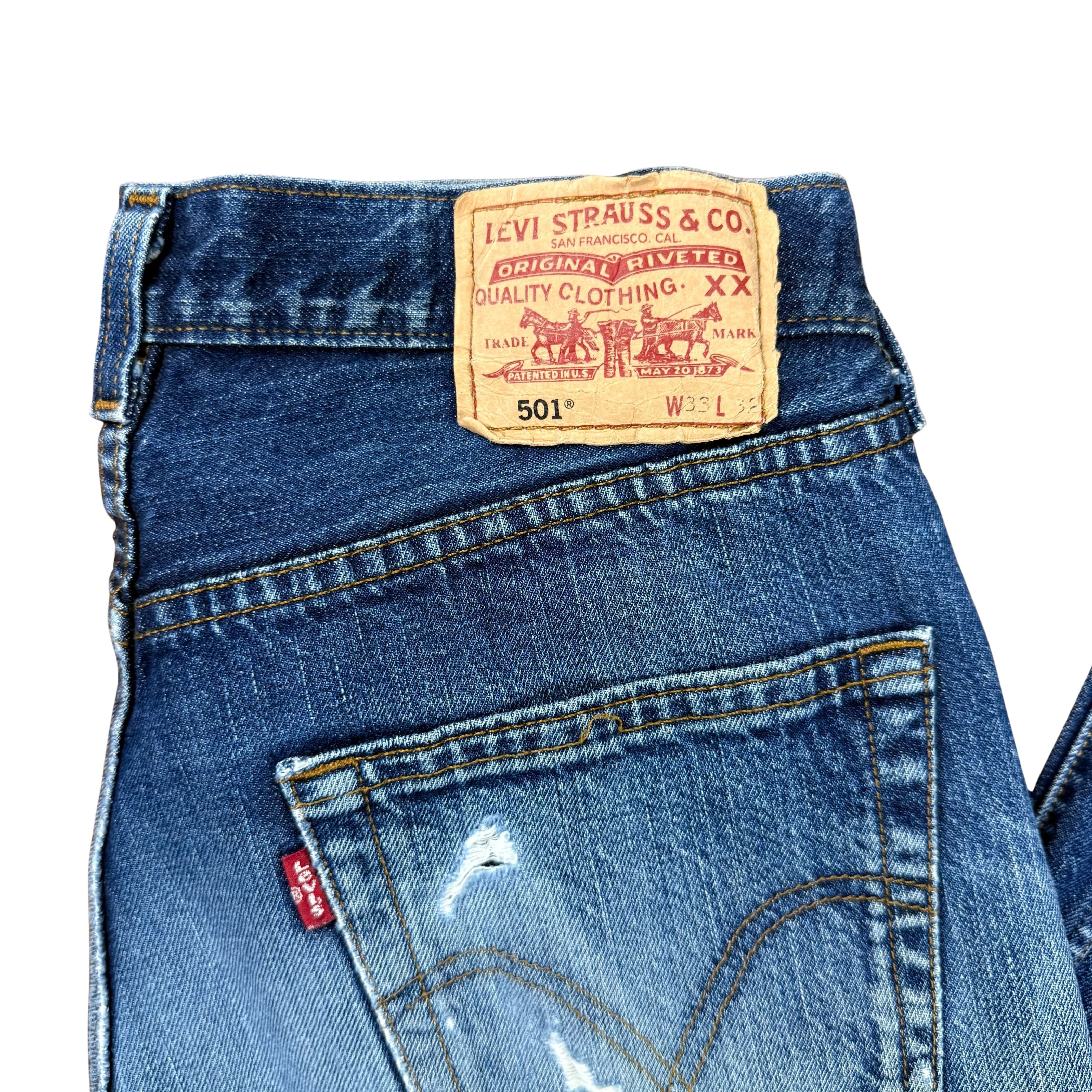 Vintage Levi's 501 Patchwork Jeans - M