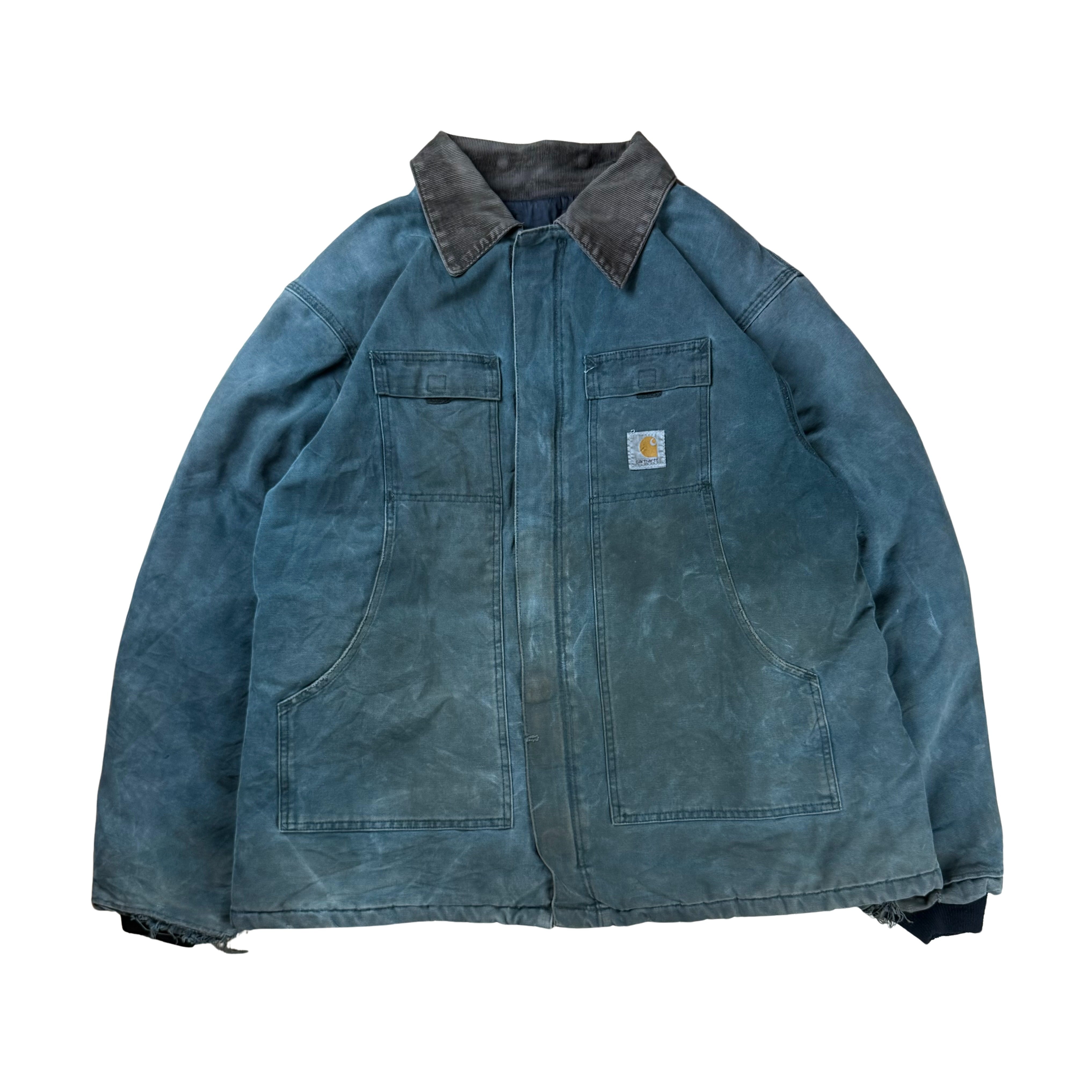 Vintage Carhartt Chore Jacket 90s Faded - XL