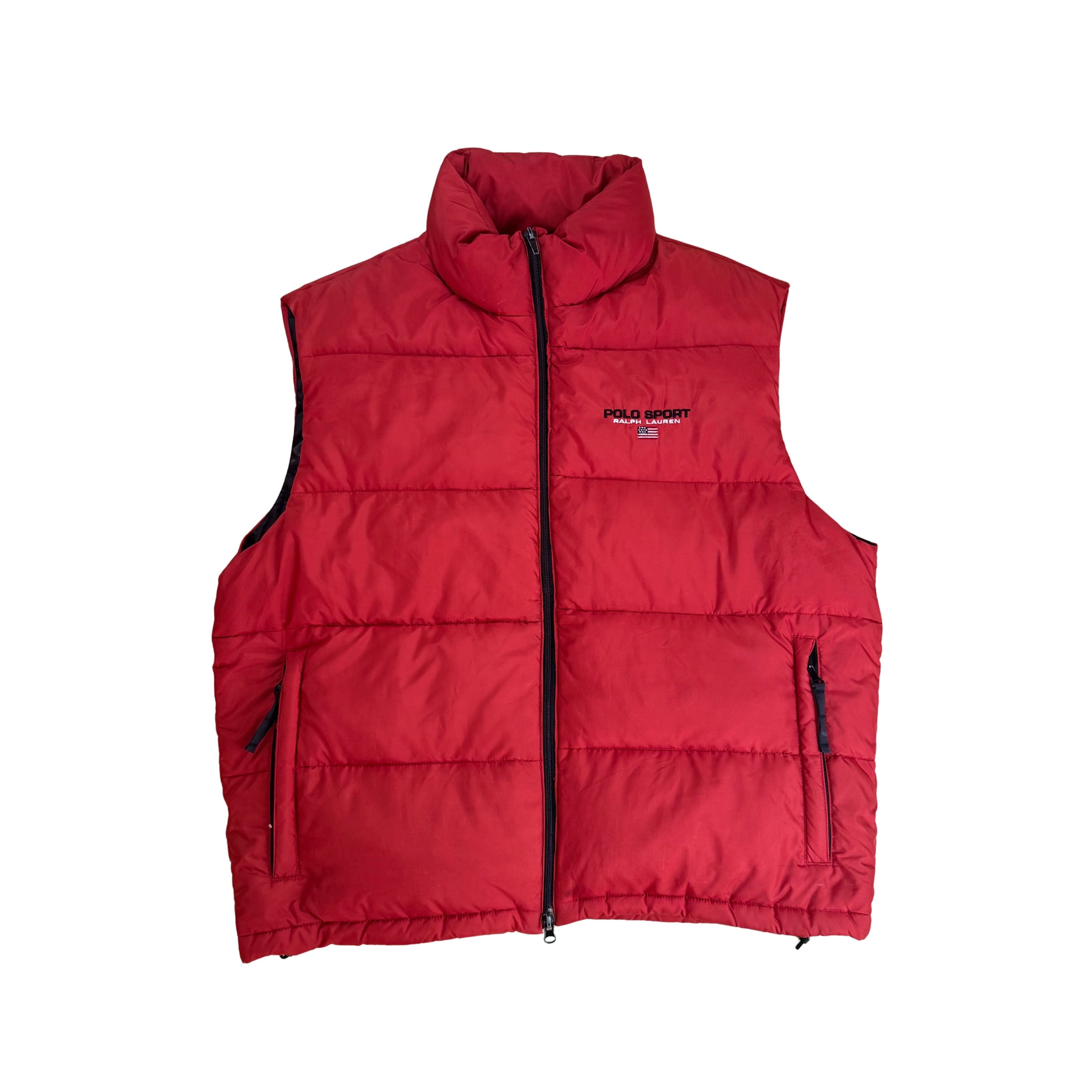 Vintage Ralph Lauren Polo Sport 90s Daunen Weste - L