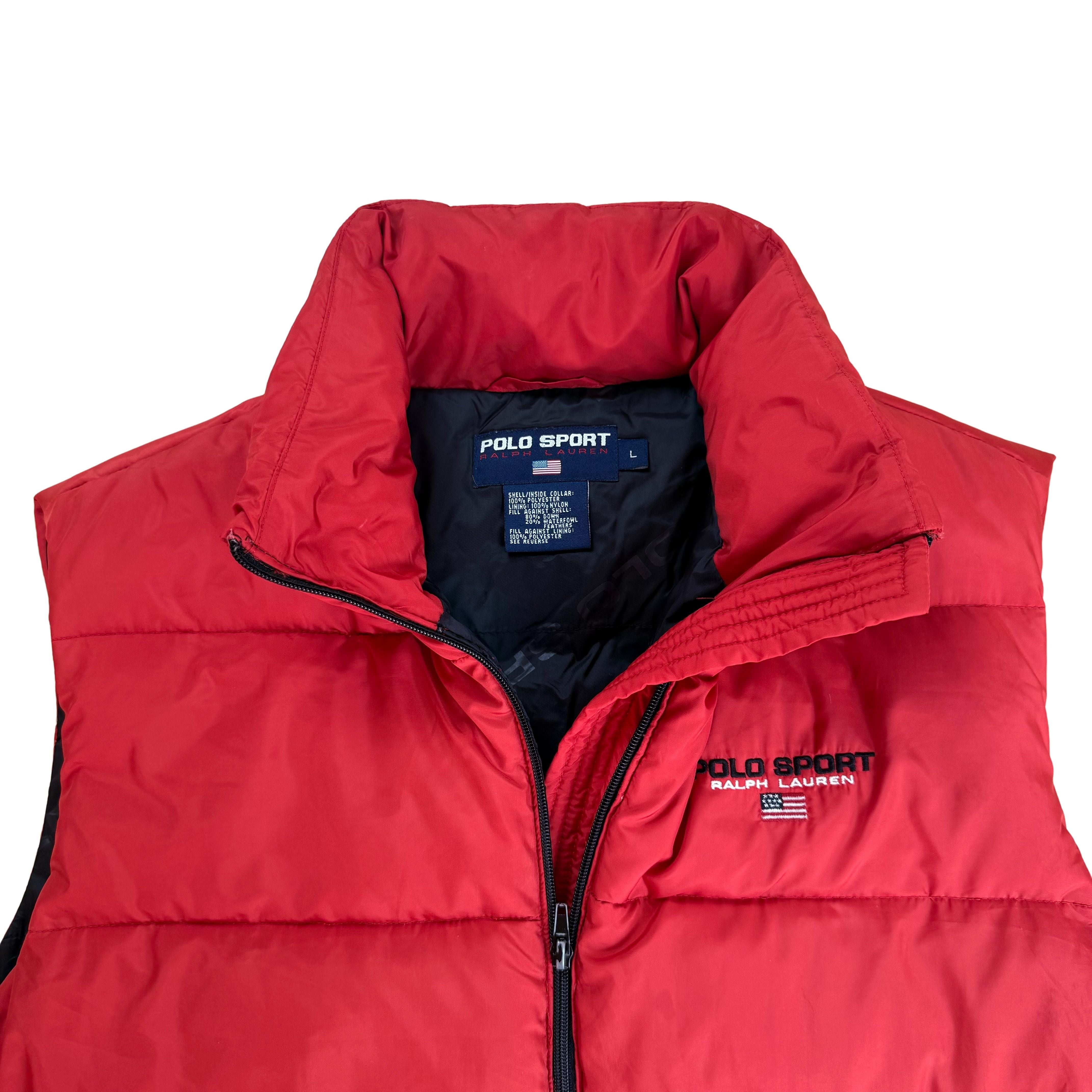 Vintage Ralph Lauren Polo Sport 90s Daunen Weste - L