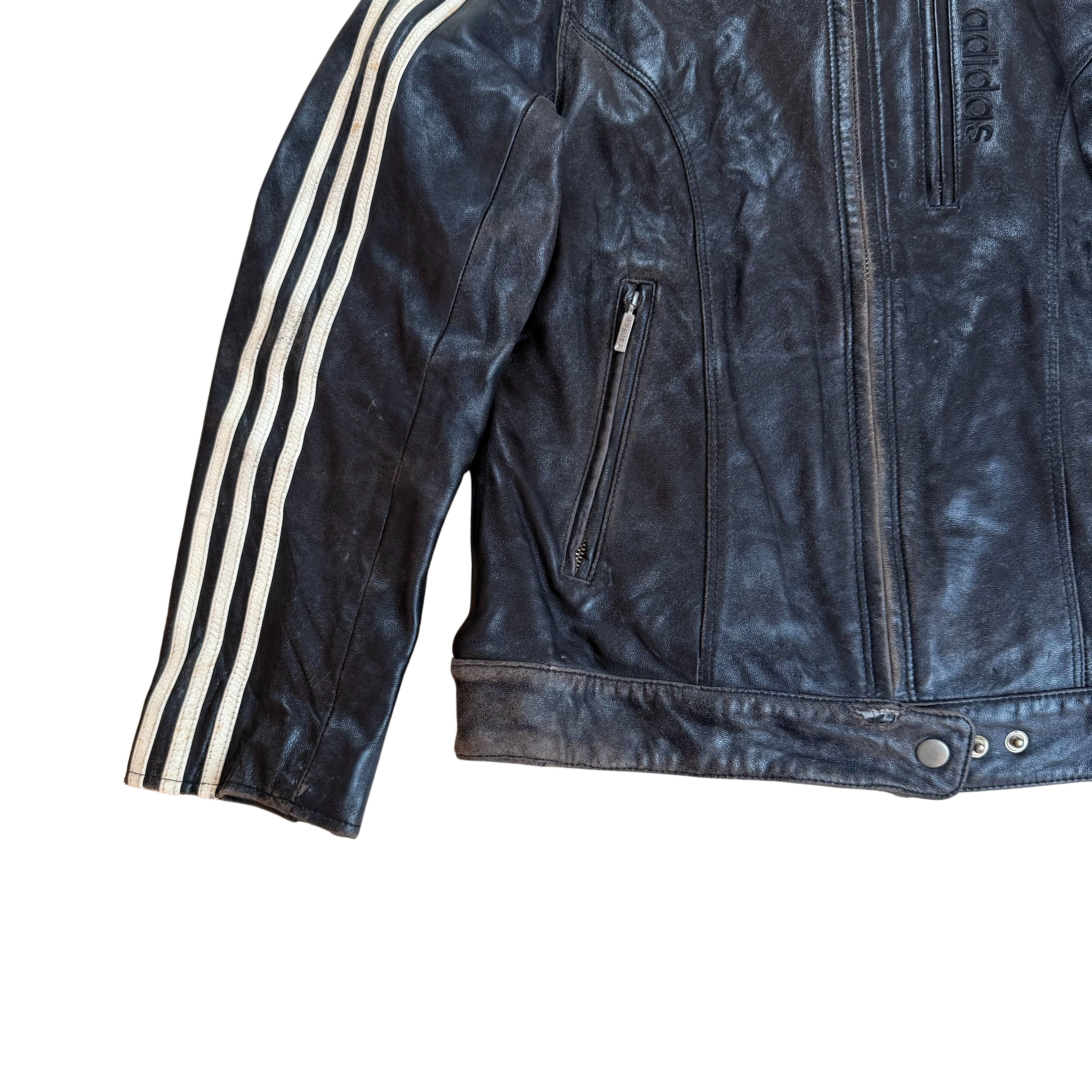 Vintage Adidas Lederjacke Rare - S