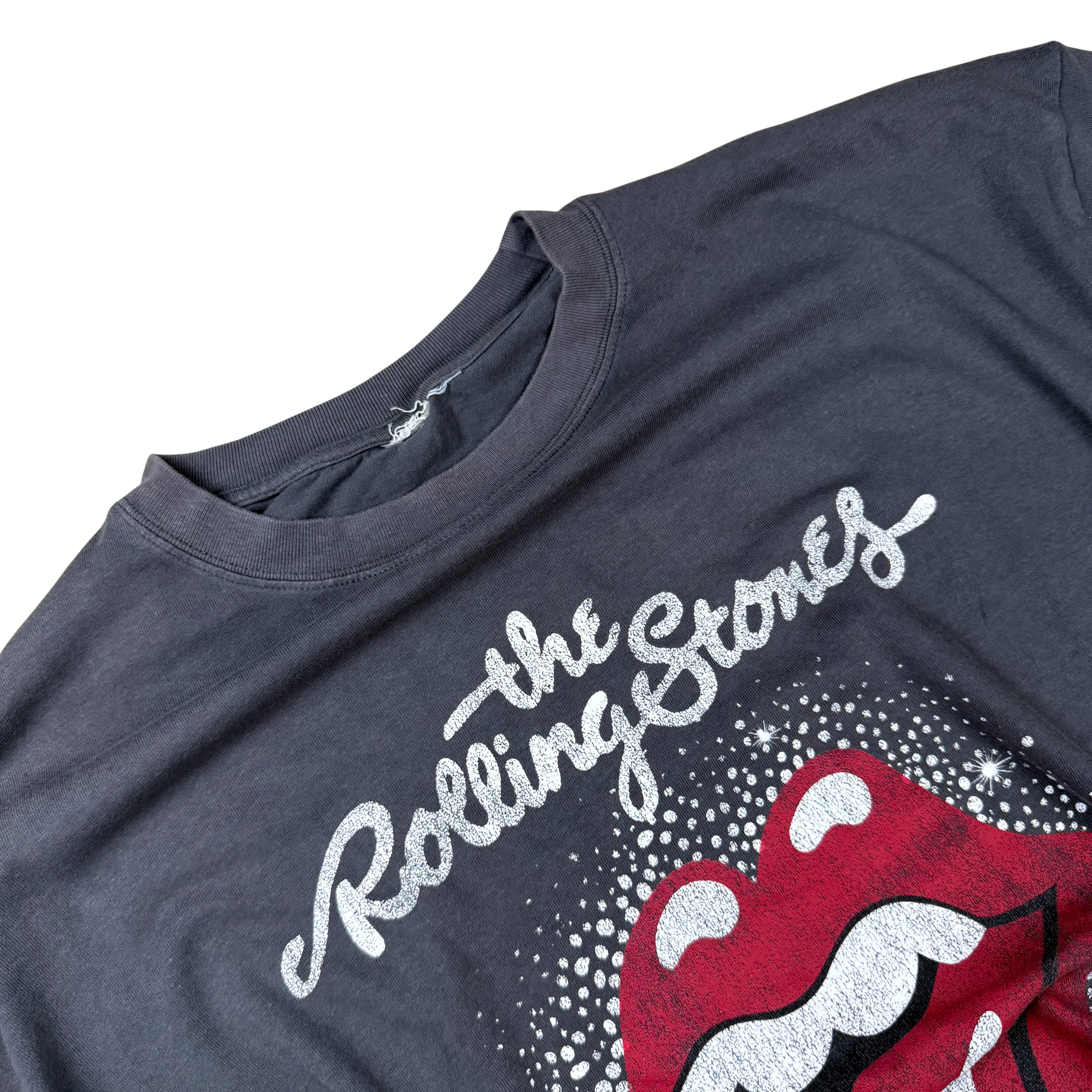 Vintage 90s Rolling Stones Washed Gray T-Shirt - XL