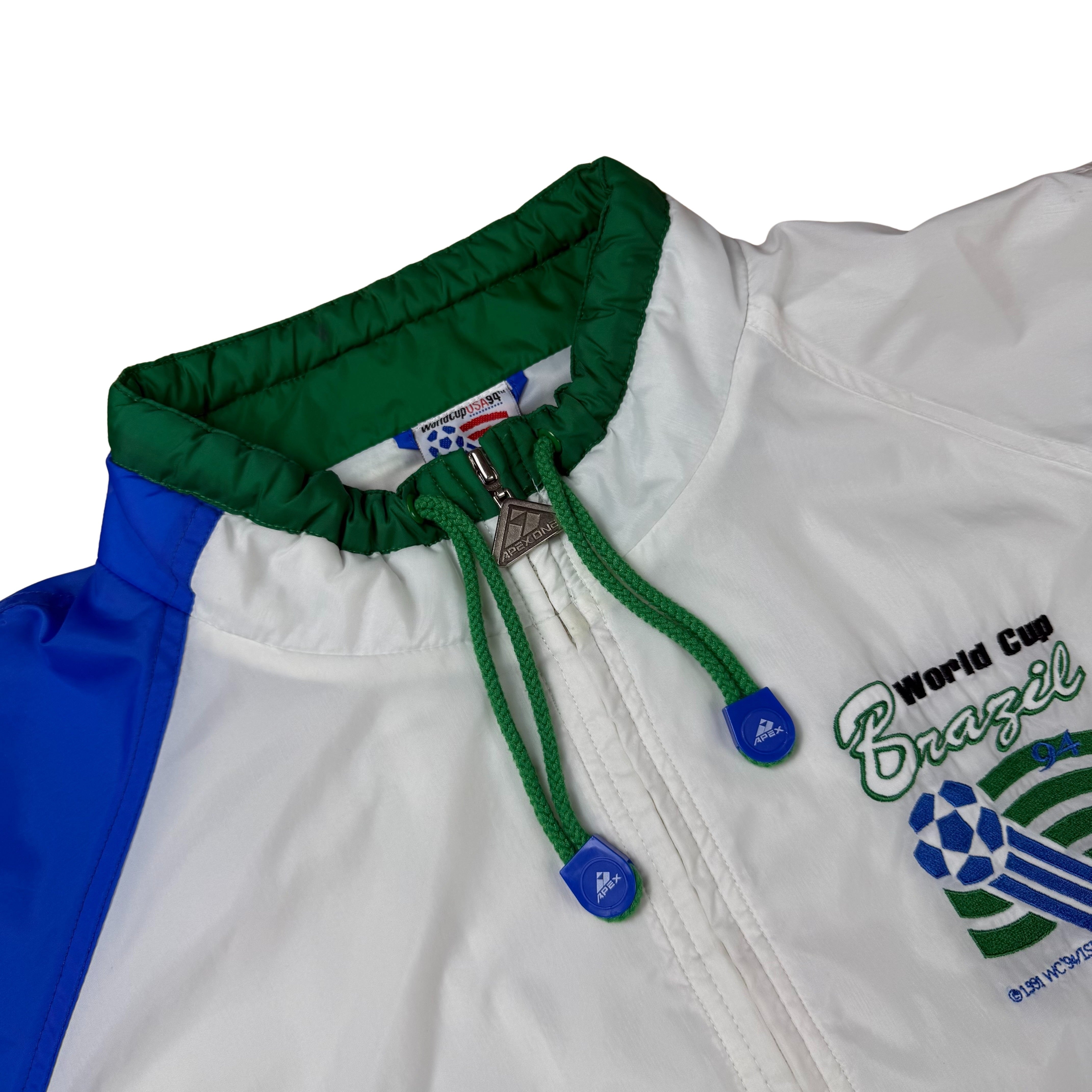 Vintage 90s Apex World Cup Brazil Nylon Jacket Rare - XL