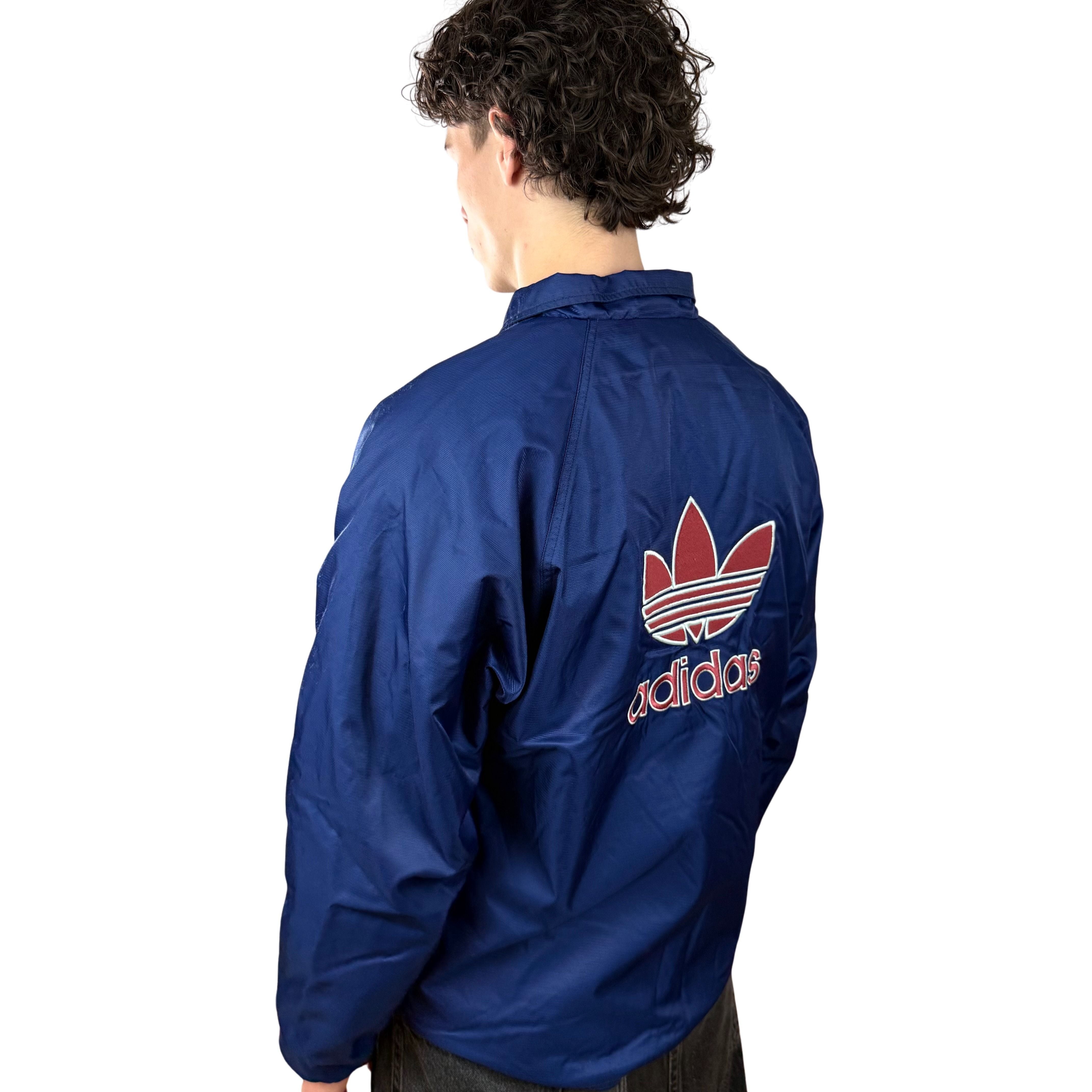 Vintage Adidas 90s Nylon Harrington Jacke - S