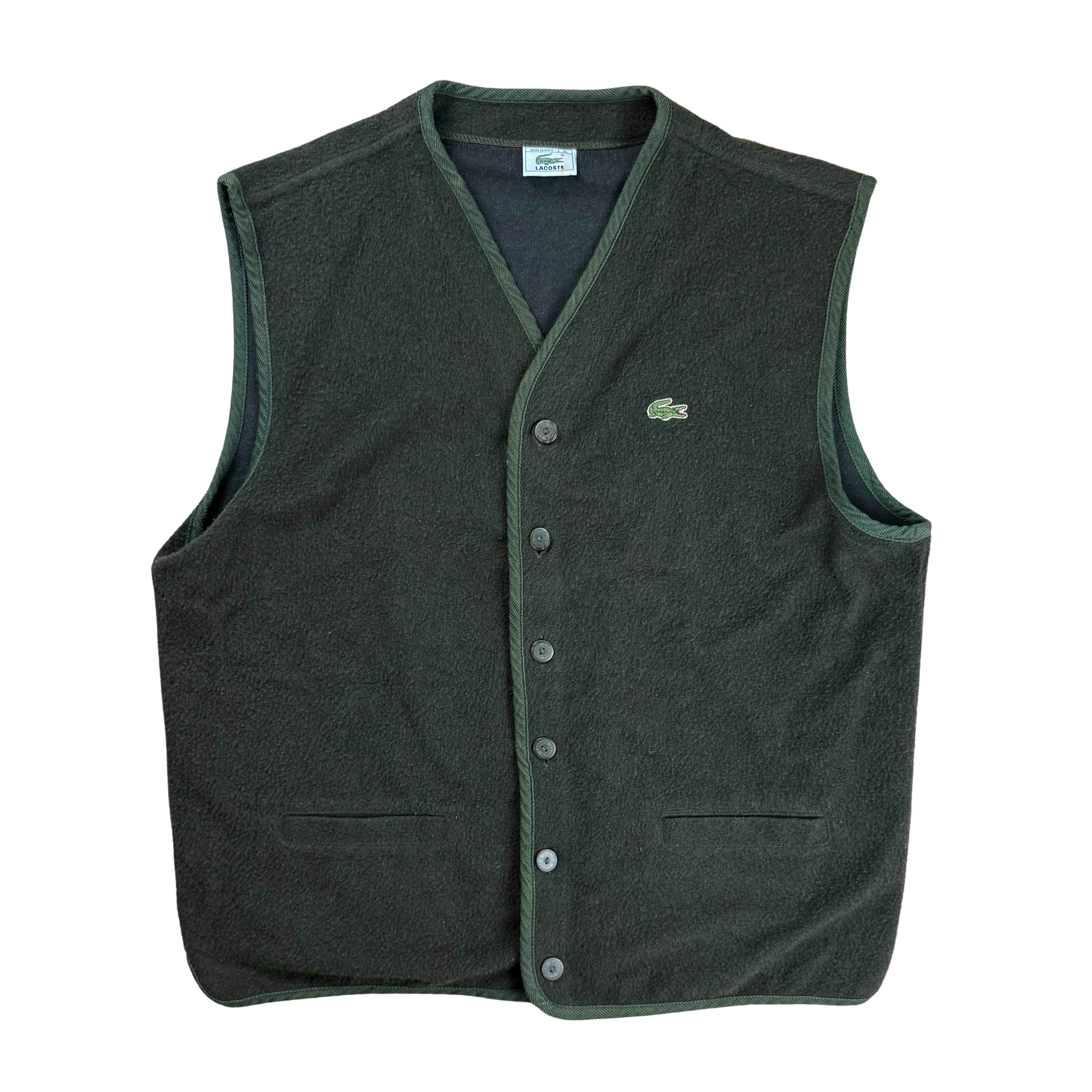 Vintage Lacoste Fleece Vest  - XL