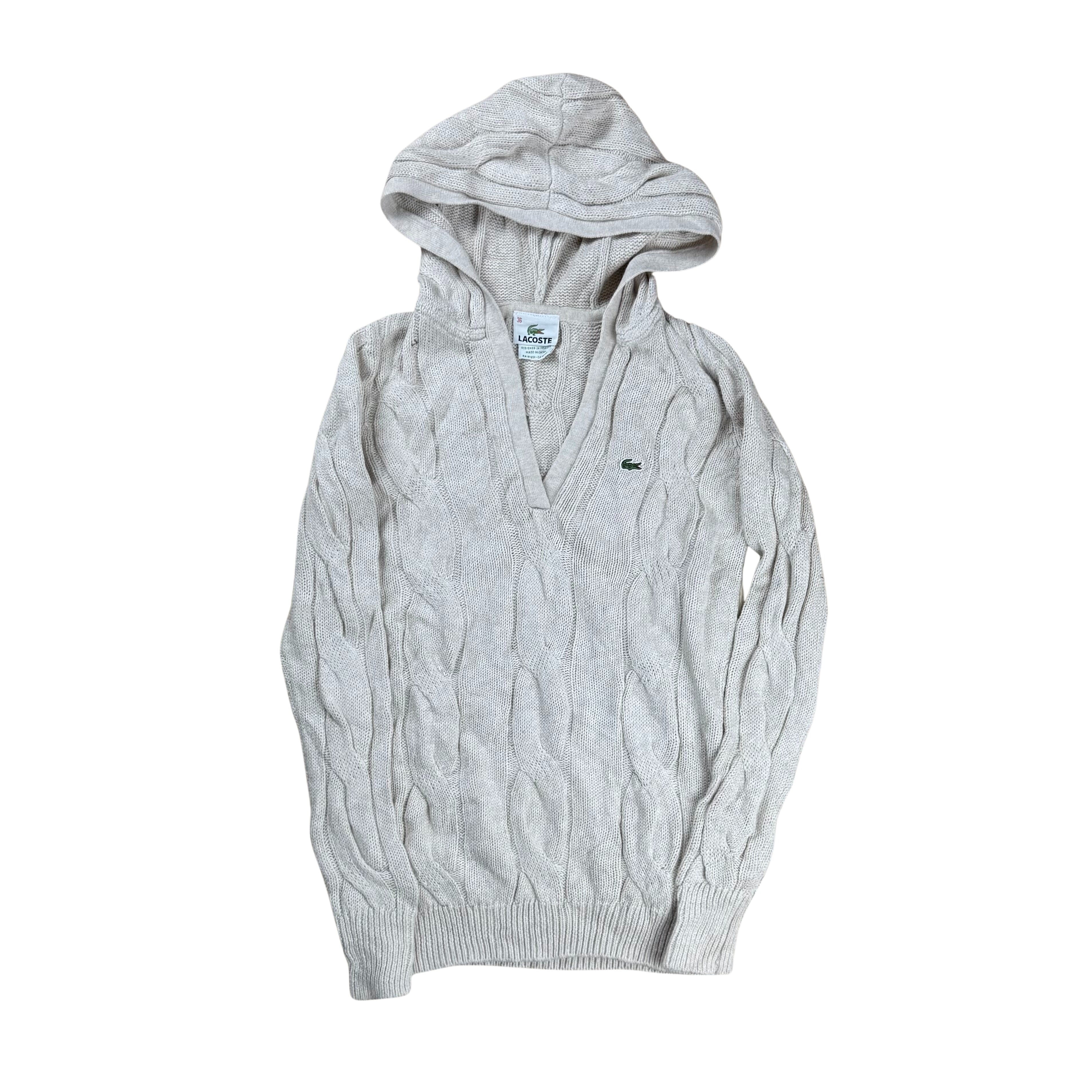Vintage Lacoste Cableknit Hoodie  - S