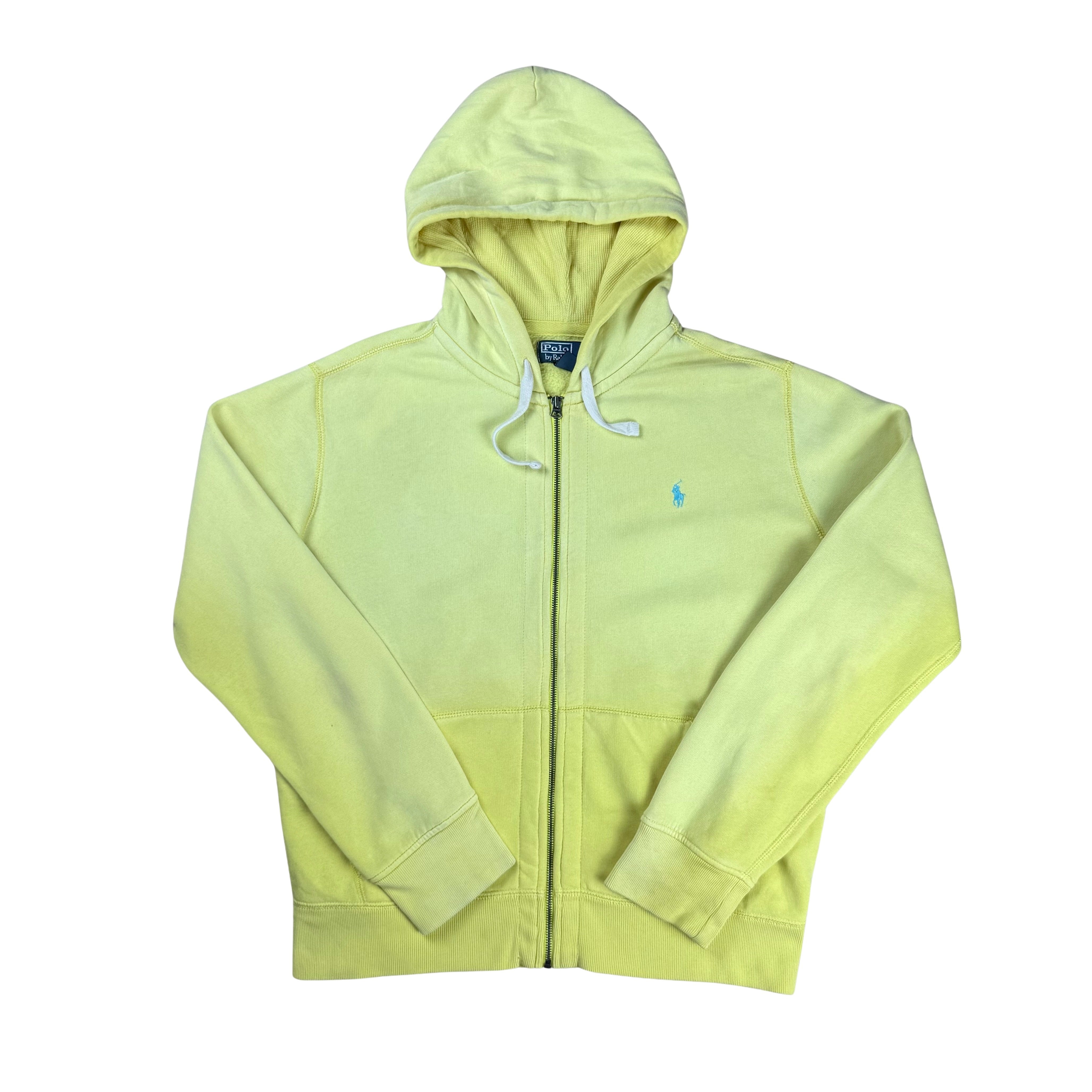 Vintage Ralph Lauren 90s Faded Zip Hoodie - L