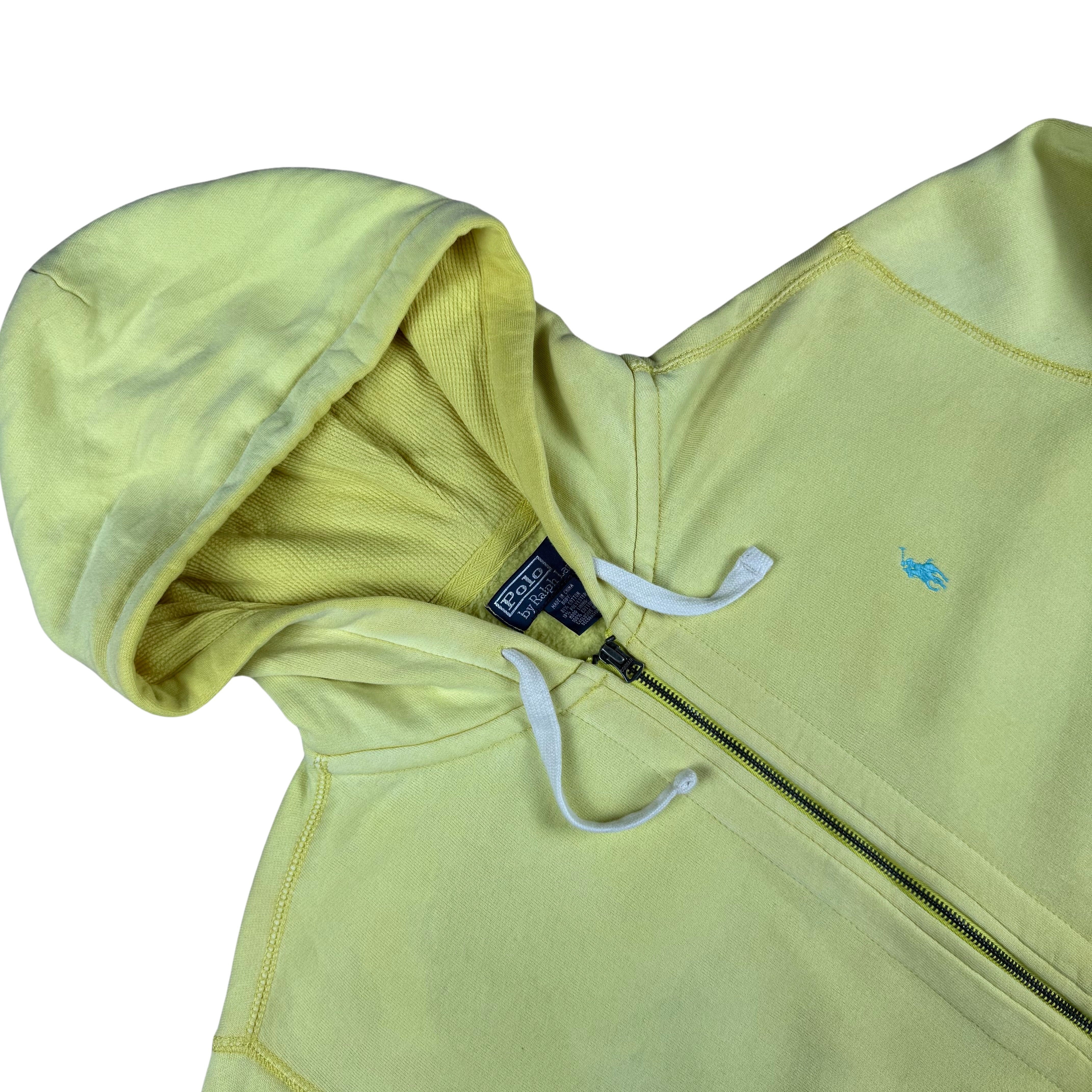 Vintage Ralph Lauren 90s Faded Zip Hoodie - L