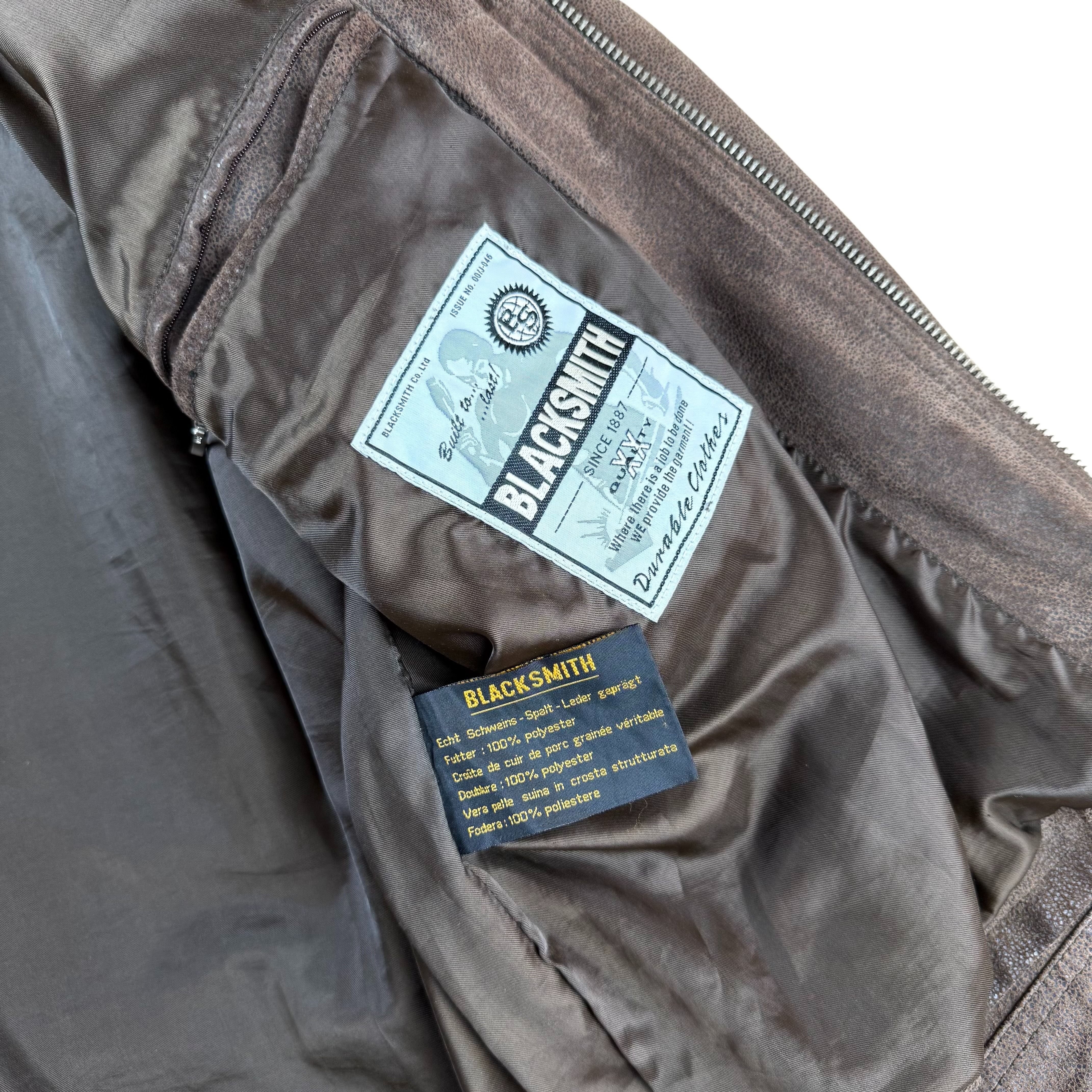 Vintage 90s Blacksmith Lederjacke Rare  - M