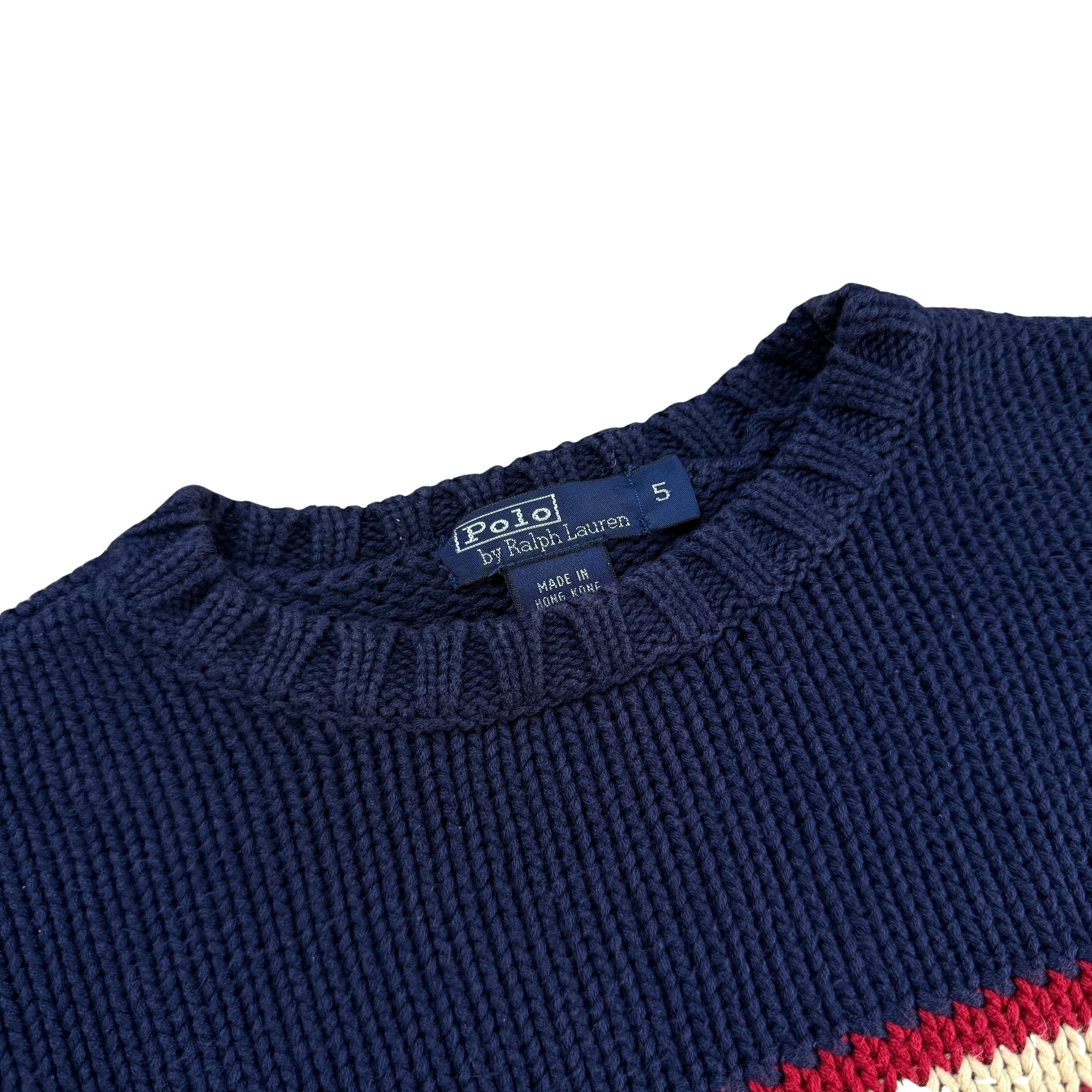 Vintage Ralph Lauren 90s USA Flag Strickpullover - 5