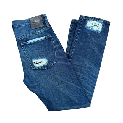 Vintage Ralph Lauren Rugby Patchwork Jeans  -M