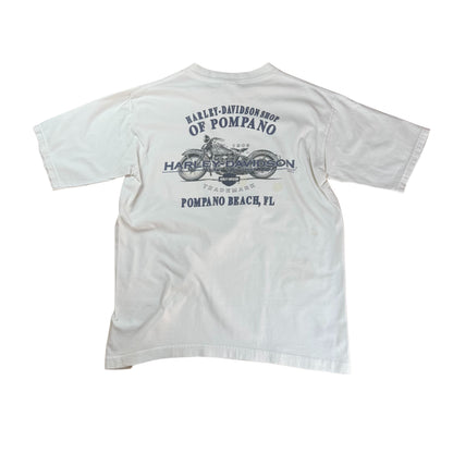 Vintage Harley Davidson T-Shirt Pompano Beach Florida  - L