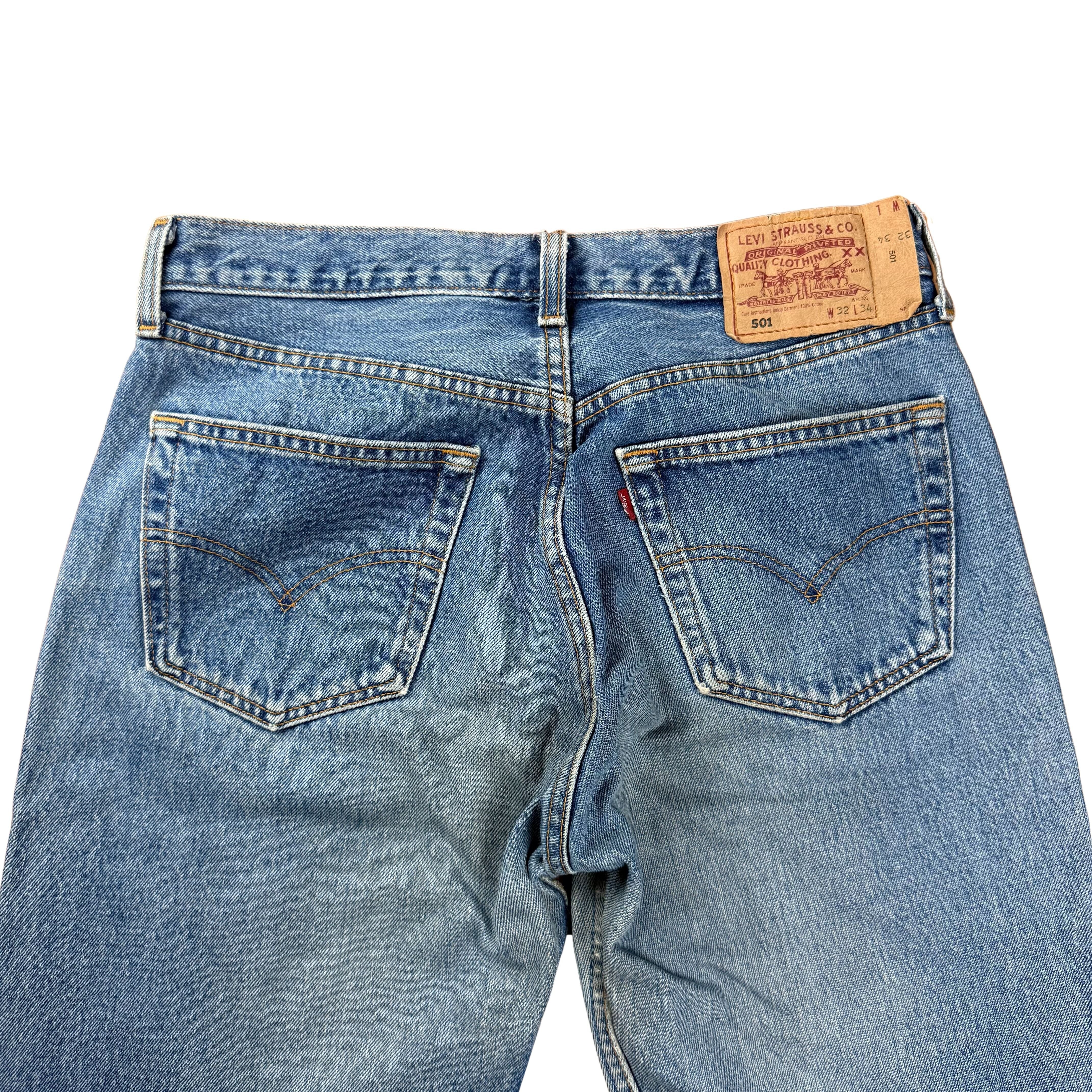 Vintage Levi's 501 Washed Jeans  - M