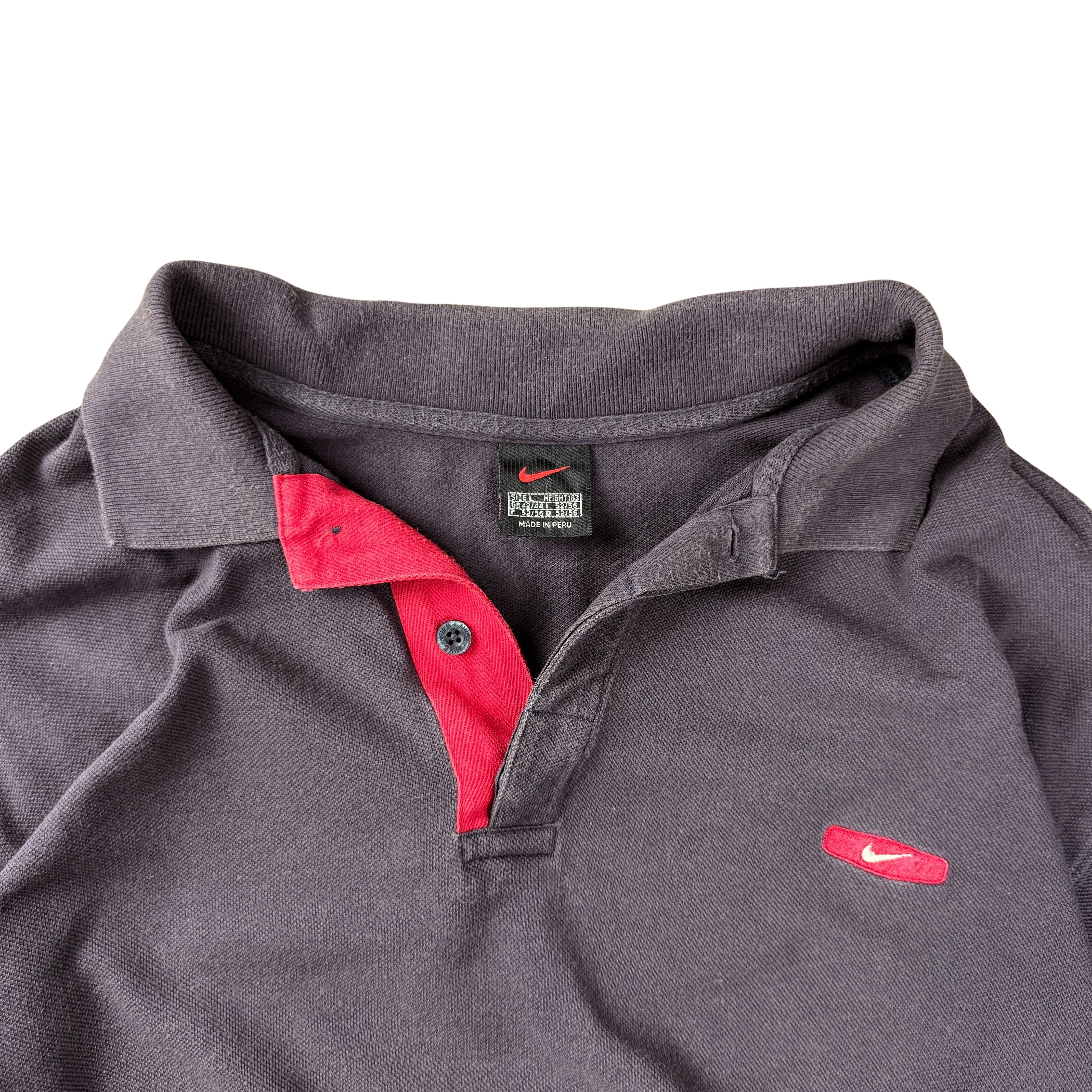 Vintage Y2K Nike Poloshirt Washed  - L