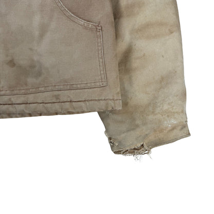 Vintage Carhartt Chore Jacket Hooded 90s Faded  - L