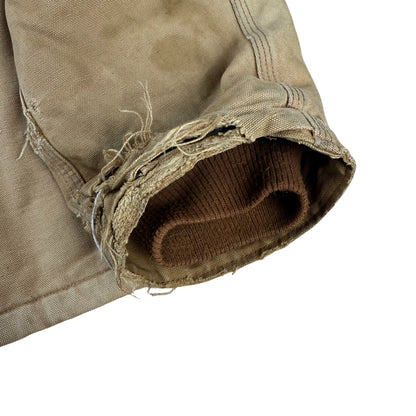 Vintage Carhartt Chore Jacket Hooded 90s Faded  - L