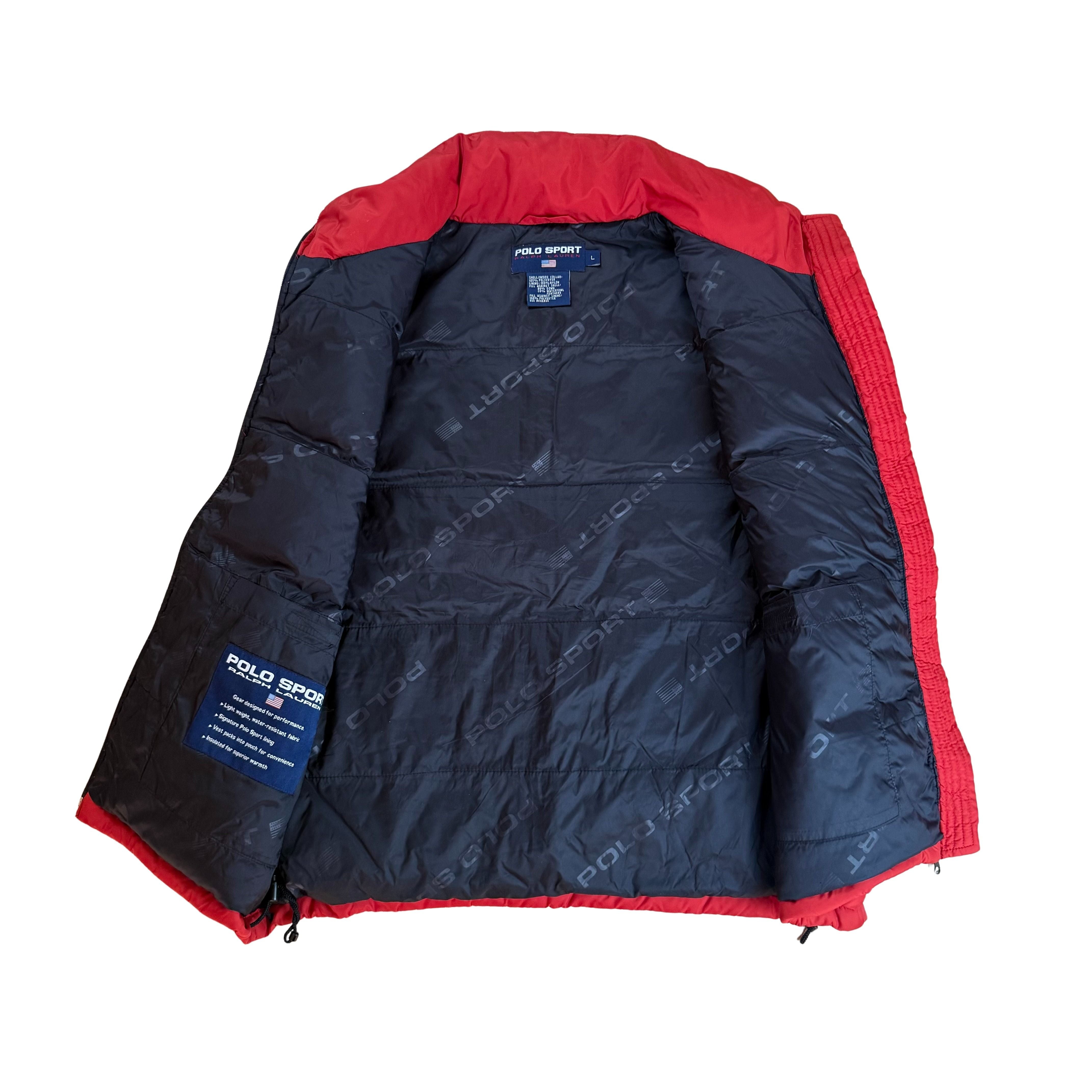 Vintage Ralph Lauren Polo Sport 90s Daunen Weste  - L