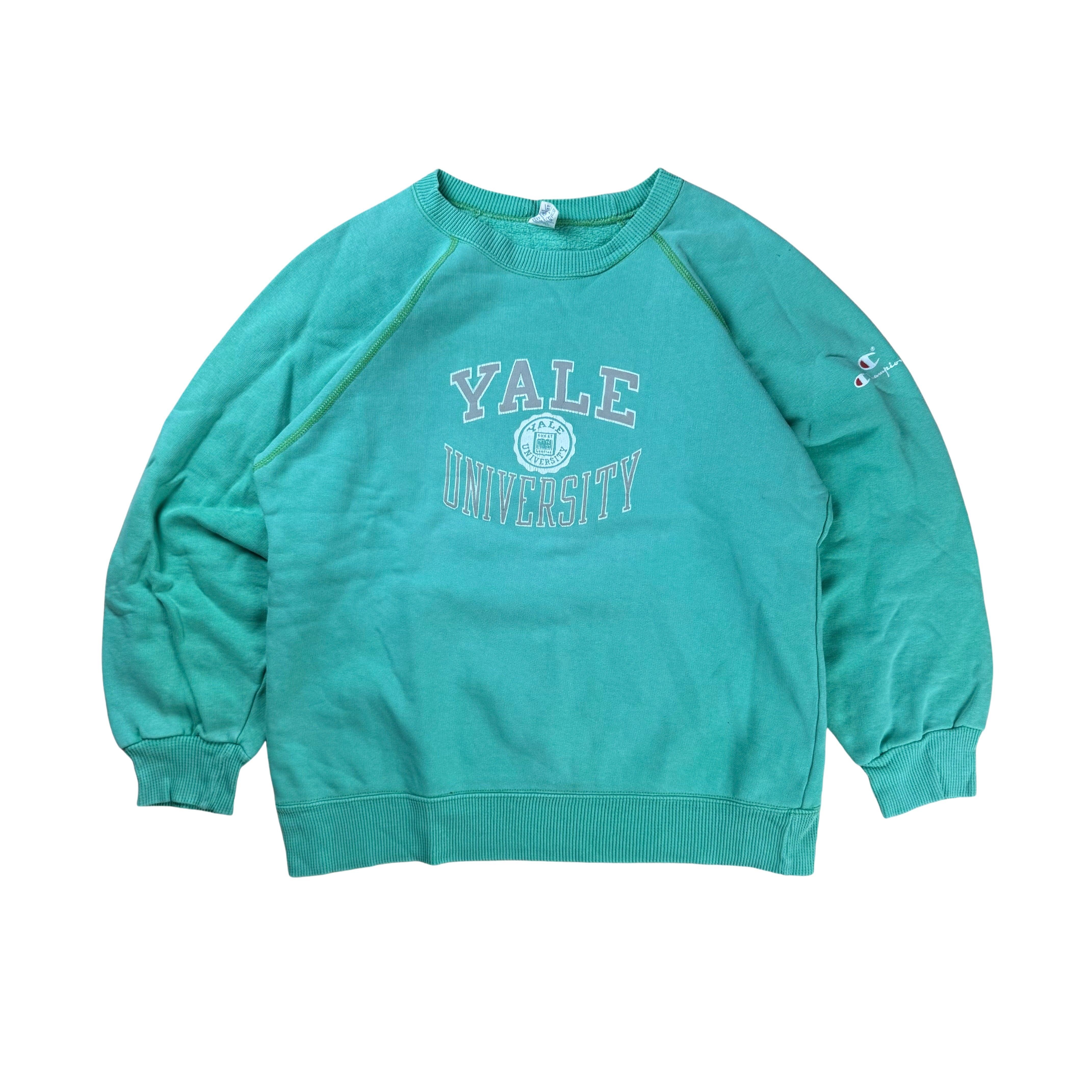 Vintage Champion 90s Yale College Sweatshirt Faded  - M