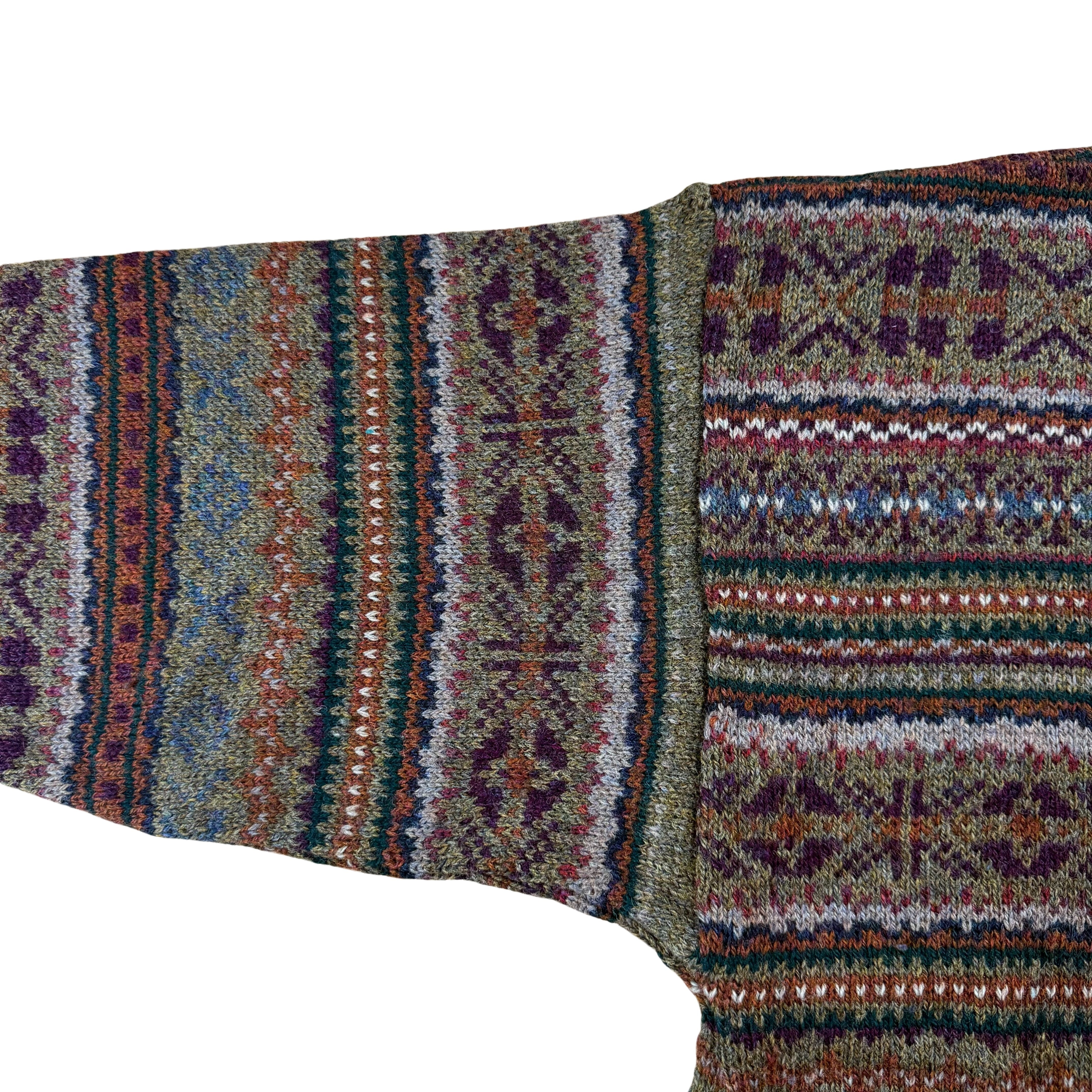 Vintage Timberland 90s Fair Isle Wool Knit Sweater  - L