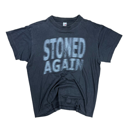 Vintage 90s Washed Gray Logo Star T-Shirt  - S