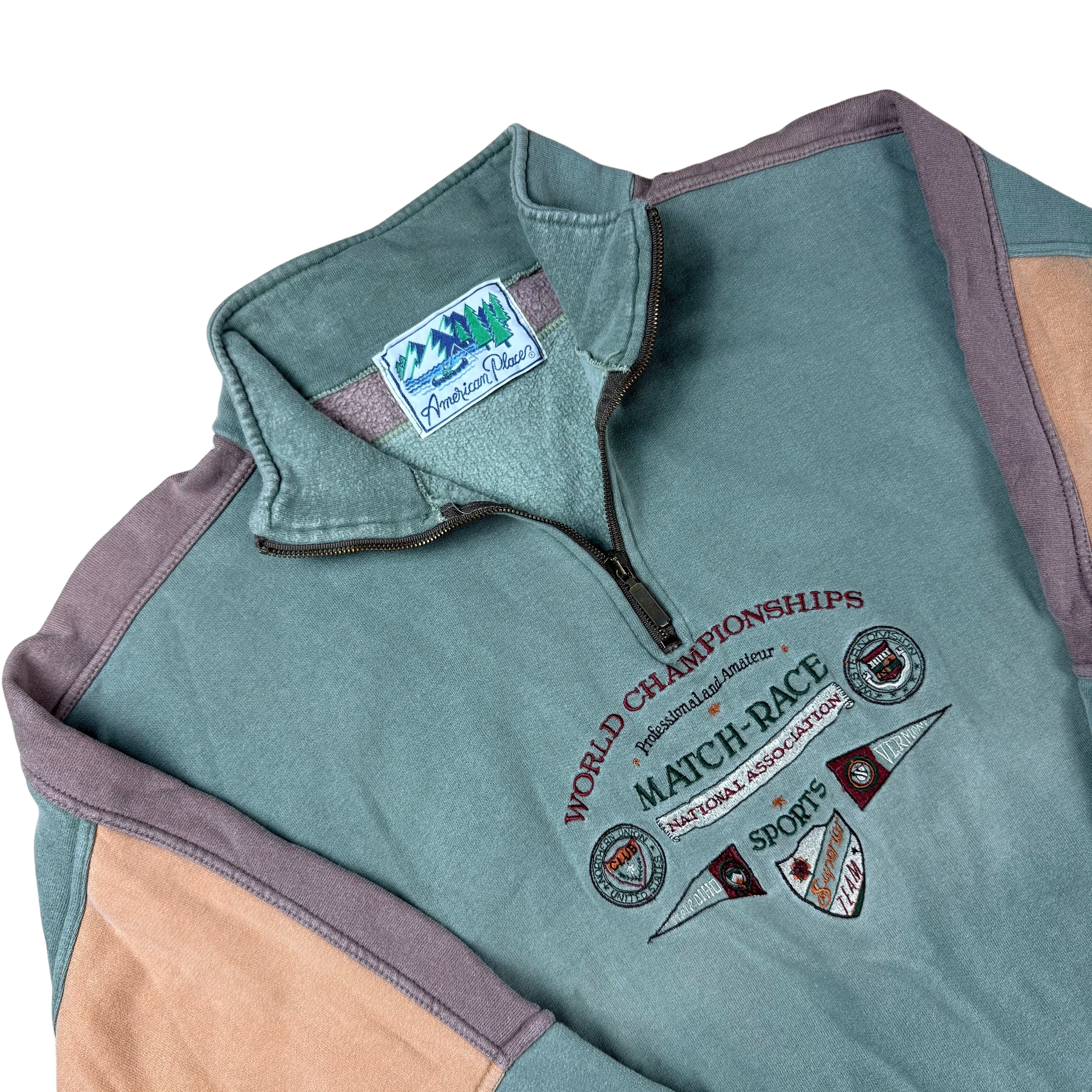 Vintage 90s American Place Halfzip  - XL