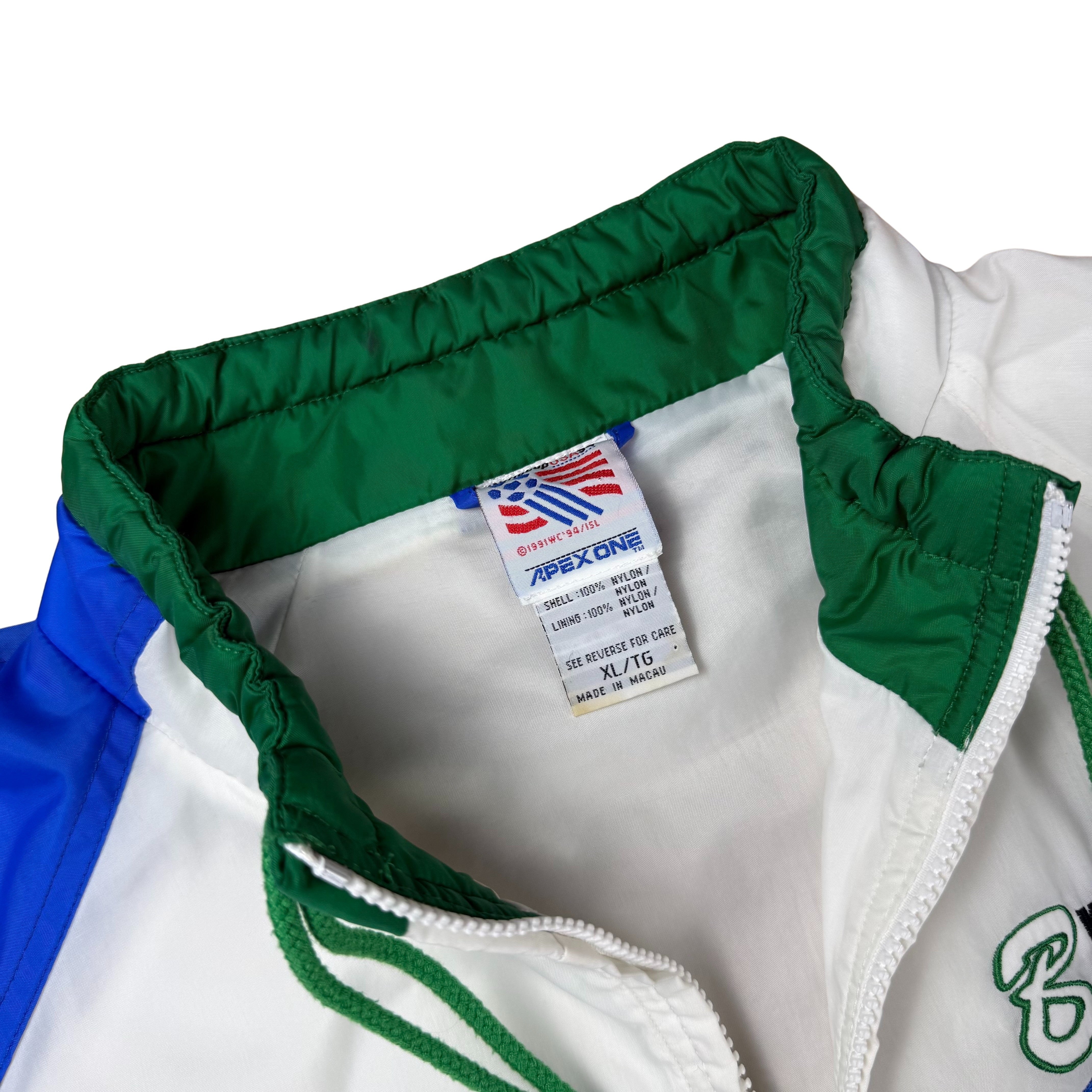 Vintage 90s Apex World Cup Brazil Nylon Jacket Rare  - XL